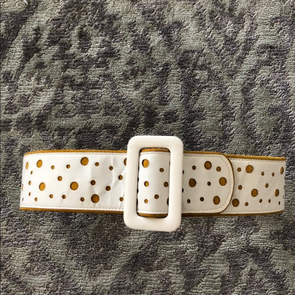 Christian Dior vintage white WSU’s belt